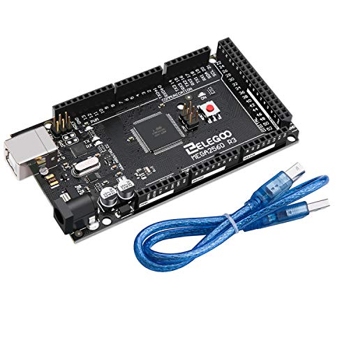 Elegoo Mega 2560 R3 Scheda Board Nero ATmega2560 Compatibile con i progetti IDE di Arduino Conforme alla direttiva RoHS