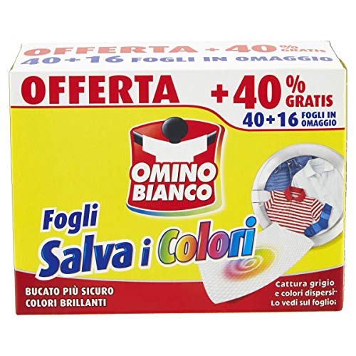 Omino Bianco - Fogli Salva I Colori - 40+16 Fogli - 4430 Gr
