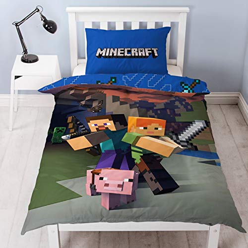 Minecraft, Poliestere e cotone., Blu, 29.00 x 24.00 x 2.50 cm