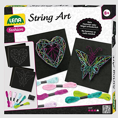 LENA 42650 String Art - Set per Fai da Te, Multicolore