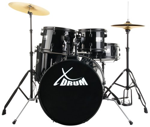 XDrum Rookie 20“ Studio Batteria acustica completa, nera, professionale, scontatissima, affare
