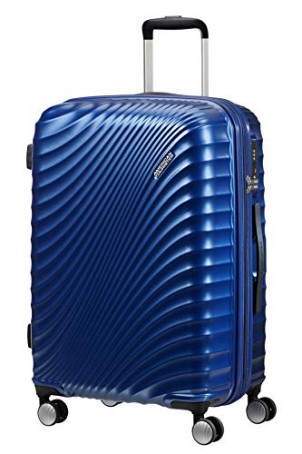 American Tourister Jetglam Spinner M Espandibile Valigia, 67 cm, 77.5 litri, Blu (Metallic Blue)