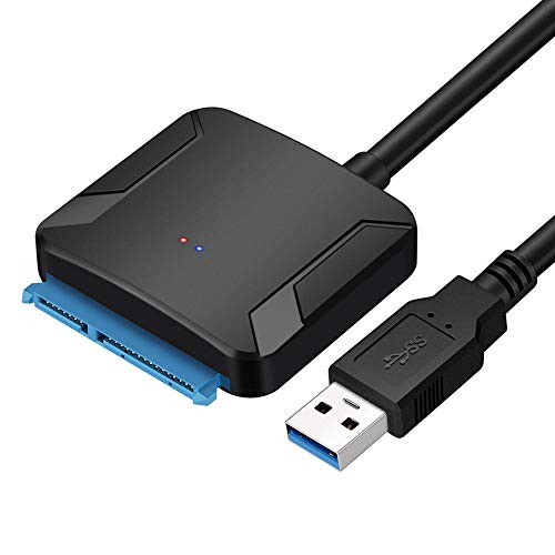 EasyULT Adattatore USB 3.0 a SATA, Convertitore USB 3.0 a SATA Cavo Esterno per Dischi Rigidi 2.5''e 3.5'' Supporto UASP SATA III, Non Include l'alimentatore