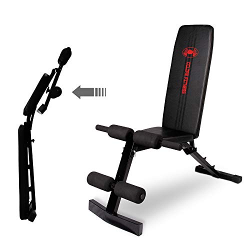 CCLIFE Panca Multifunzionale Casa Fitness Panca Regolabile Addominali 2-in-1, Colore:012 Nero