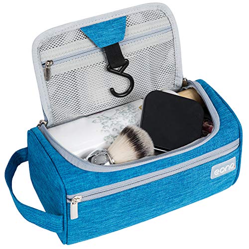 Eono by Amazon - Beauty Case Uomo & Donna, Borsa da Toilette Unisex Borsa Cosmetici per Valigie, Borsa da Viaggio per Lavaggio, Wash Bag, Toiletry Bag, Borsa Appendibile da Viaggio, Blu