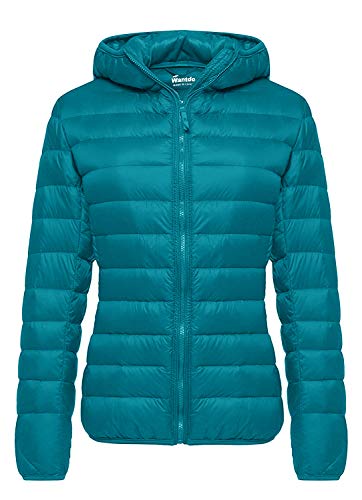 Wantdo Giubbotto con Zip Antivento Giacca Piumino Trapuntato Caldo Giubbotto Imbottito Invernale Piumino da Montagna Isolante Donna Blu Cobalto XL