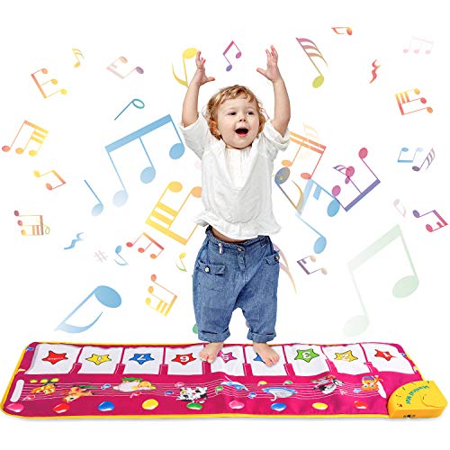 Shayson Tappetino Pianoforte, Tappetino per la Musicale Baby Educazione Precoce 9 Suoni, Pianoforte Musicale Giocattoli per Bambini Regalo per Bambini