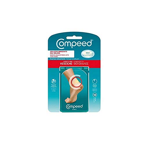 Compeed Cerotti Per Vesciche, Formato Medio, 10 Cerotti, Alta Resistenza - 30 Gr