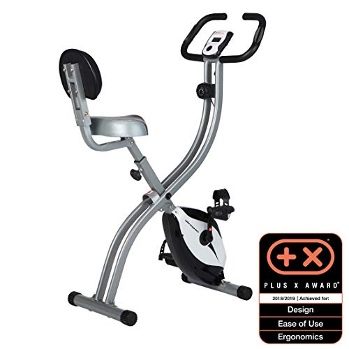 Ultrasport Unisex F-Bike Exercise Bike, Display LCD, Home Trainer Pieghevole, Livelli di Resistenza Regolabili, con Sensori di Pulsazioni, per Atleti e Anziani