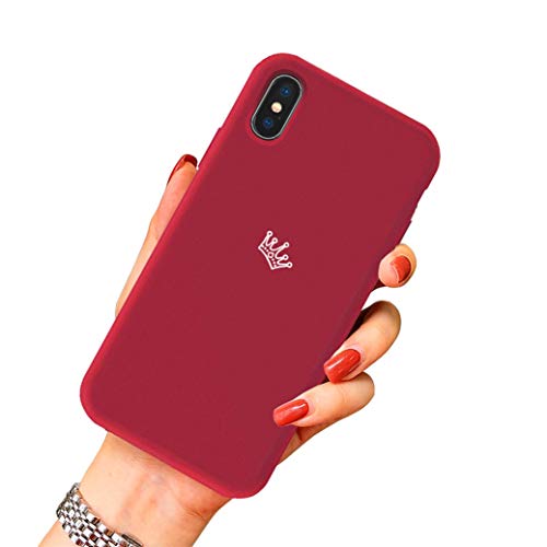 Hishiny Custodia iPhone XS Max XR, Custodia Cover iPhone XR, Creativo Silicone Caso Ultra Sottile Morbido TPU Silicone Cassa Anti-Graffio Antiurto Protettiva Case per iPhone X XS (12Rosso, XS Max)