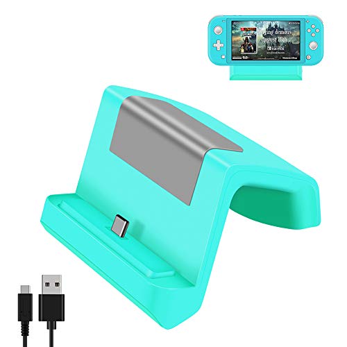 Dock di Ricarica per Nintendo Switch, Dock di Ricarica per Nintendo Switch Lite, Shumeifang Dock per Ricarica compattoportatile per switch , porta di ingressoalimentazione USB C - Verde