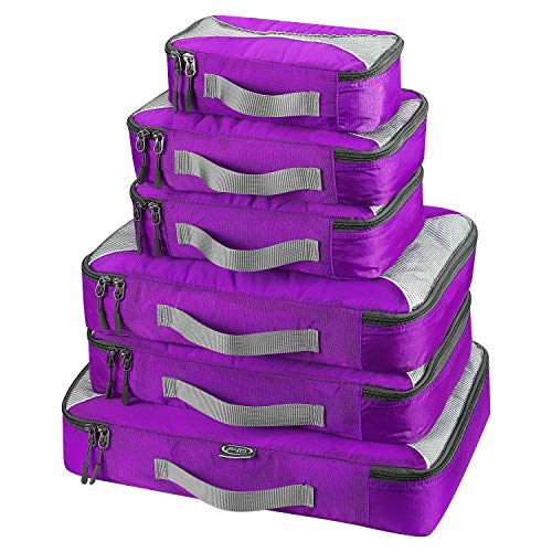 G4Free 3pcs/6pcs/7pcs Packing Cubes Organizzatore di Valigie Organizzatore di Valigie Bagagli Set da Viaggio
