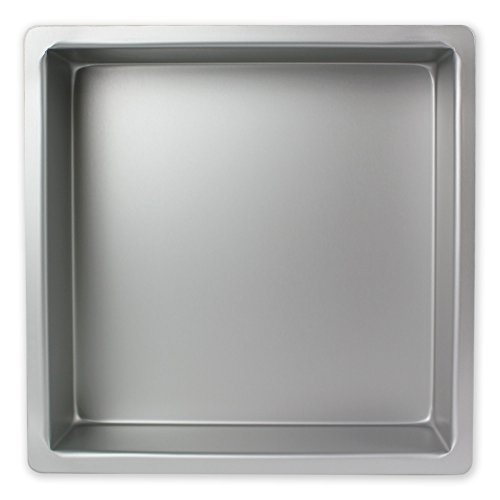 PME SQR143 Teglia Professionale, Alluminio anodizzato, senza punti di saldatura, Argento, 35 x 35 cm