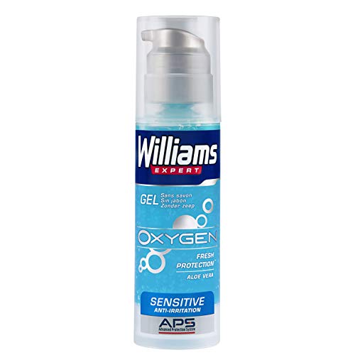 Williams - Gel da barba “Oxygen”, per pelle sensibile - 150 ml
