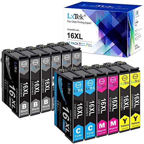 LxTek 16XL Cartucce d'inchiostro Compatibili per Epson 16 16XL per Epson Workforce WF-2750 WF-2760 WF-2660 WF-2650 WF-2630 WF-2540 WF-2530 WF-2010 WF-2510 (6 Nero,2 Ciano,2 Magenta,2 Giallo)