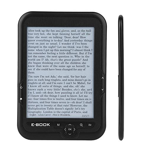VBESTLIFE E-Reader con Schermo Inchiostro Elettronico ad Alta Risoluzione 800x600 Lettore E-Book E-Ink da 6 Pollici con Blu Custodia Protattiva(Nero-8G)