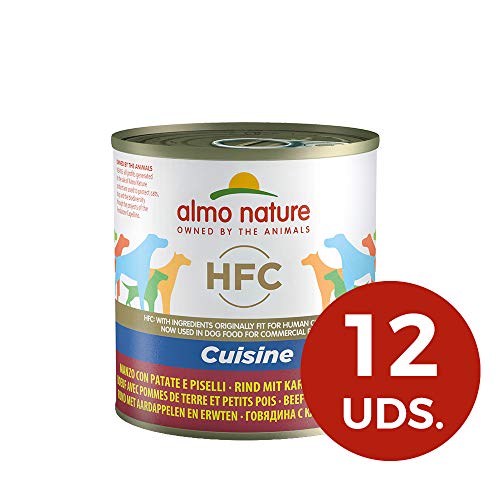 almo nature HFC Cuisine - Manzo con Patate e Piselli - Umido Cane 100% Naturale - 12x290 g lattina