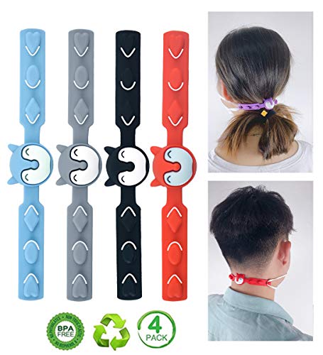 Fascetta di estensione per elastici delle mascherine protezione per le orecchie,4 colori, in silicone, per adulti e bambini
