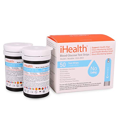 iHealth 23512 Strisce Glicemia per 23510, Confezione da 50