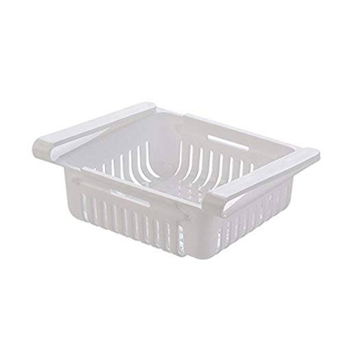 Cassettiera Frigo Contenitori Portaoggetti Frigorifero A Scomparsa Portaoggetti Organizzatore Cassetto Frigo Estraibile Con Fessura Strumento Di Selezione Per Alimenti Frutta (white)