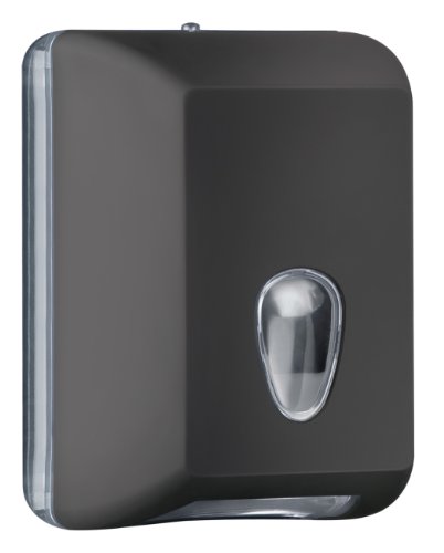 Dispenser Distributore Porta Carta Igienica A muro per Foglietti Intercalati Colorato Colored Soft Touch (NERO)