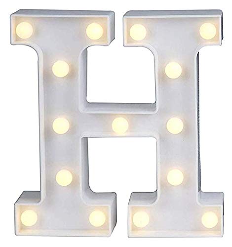 Yuna Lettere Luminose LED Lettere Decorative a LED Lettere dell'alfabeto Bianco (H)