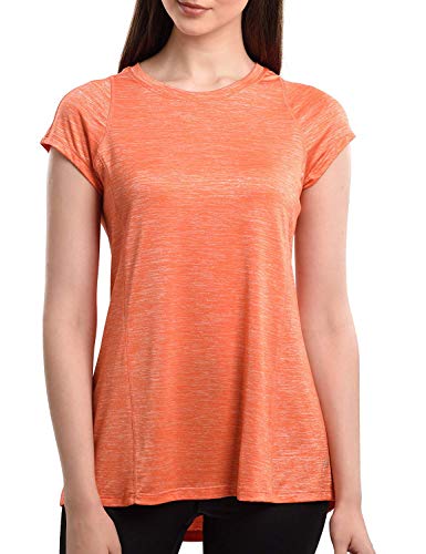 Special Magic t-shirt sportiva da donna, con scollo a girocollo, a maniche corte, vestibilità comoda, donna, Orange, XL