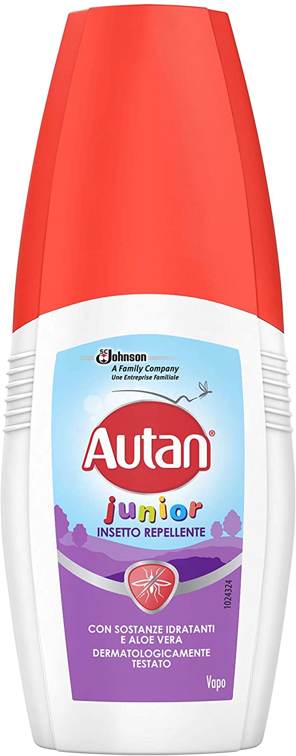 Autan Junior Vapo per Bambini oltre 2 Anni, Insetto Repellente e Antizanzare Tigre e Comuni, 1 Confezione da 100 ml, Dermatologicamente Testato