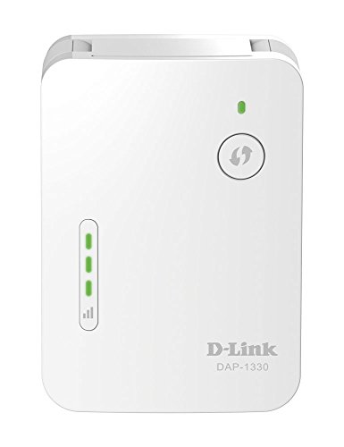 D-Link DAP-1330 Range Extender Universale/Ripetitore Wi-Fi N300, 2 Antenne Esterne a Scomparsa, 1 Porta 10/100 Mbps Ethernet, Pulsante WPS, Semplice Configurazione, Bianco