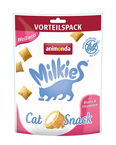 animonda Milkies, croccanti fagottini senza cereali per gatti, snack per gatti, Wellness, 6 x 120 g