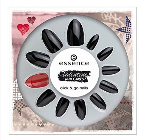 Essence Valentine Who Cares 01 Fly Off Cupid clic & Go Nails Nail Art 12 etichetta unghie finte