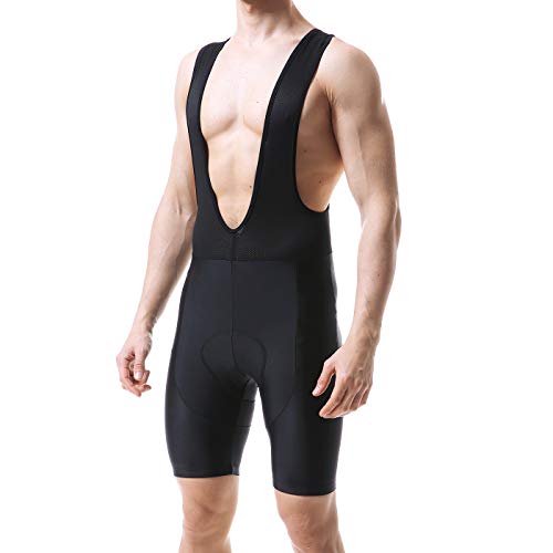 X-TIGER da Ciclismo Uomo 5D Gel Salopette Pantaloncini Corti Imbottiti Set di Abbigliamento Ciclista… (L, Nero)