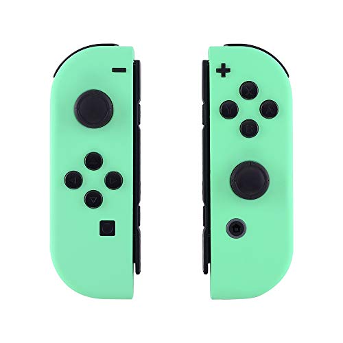 eXtremeRate Soft Grip Cover Impugnatura Custodia JoyCon Controller Case DIY Ricambio per Nintendo Switch Joy-Con(Menta Verde)con Kit di Pulsanti-NON Include JoyCon