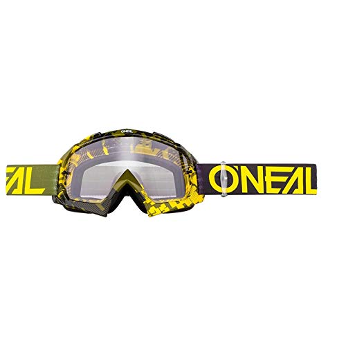 Oneal B-10 Pixel 6024-300O - Occhiali da motocross ad alta visibilità, colore: Verde