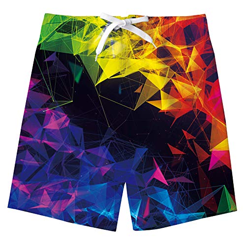 TUONROAD Bambino Nuotare Pantaloncini Divertente 3D Stampato Asciugatura Rapida Costumi da Bagno Bambini Board Shorts 7-8 Anni