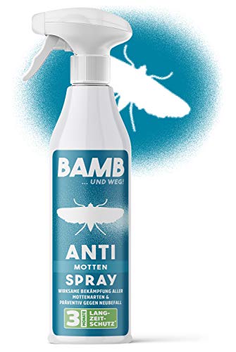 bamb Antitarme per armadi e antitarme Alimentari Spray 500ml Anti tarme Alimentari e Anti tarme Vestiti – Anti farfalline del Cibo