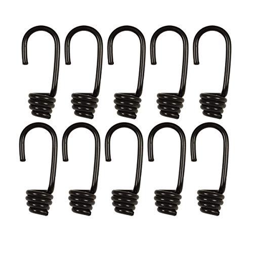 10 pezzi, gancio a spirale nero per Ø 8 mm Expander corda cavo elastico planen corda Spannfix Spanner