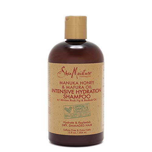 Shea Moisture Manuka Honey & mafura Oil Intenso Idratazione Shampoo with African Rock FIG & Baobab Oil 13oz