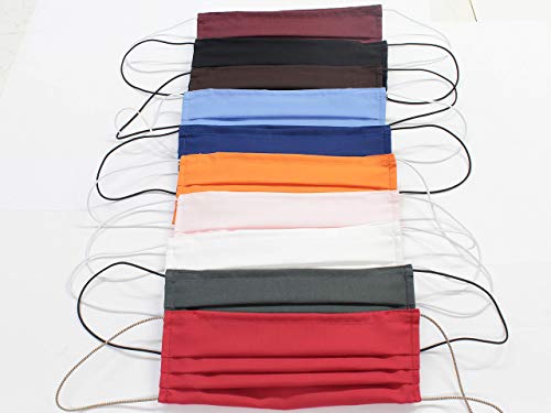 5 Mascherine artigianali in doppio strato di puro cotone colori misti con tasca per inserimento ulteriore protezione