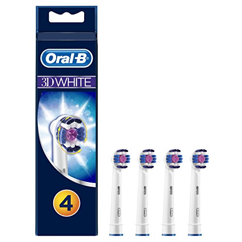 Oral-B 3Dwhite Testine di Ricambio per Spazzolino Elettrico Ricaricabile, 4 Pezzi
