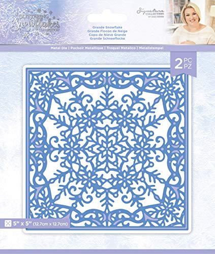 Sara Signature Glittering Snowflakes Collection-Fustella in Metallo-Grande Fiocco di Neve, Argento, taglia unica