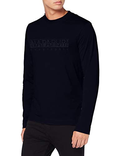NAPAPIJRI Serber LS T-Shirt, Blu (Blu Marine 176), XXL Uomo