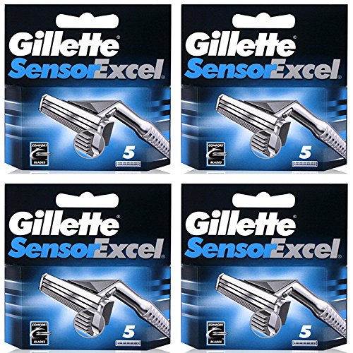 20 lame Gillette Sensor Excel rasoio lame cartucce Refill Lame