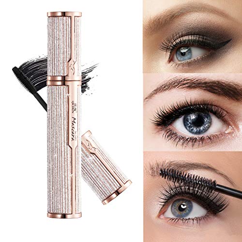 Subsky Mascara Effetto Ciglia Finte 3d Fibra Ciglia, Fibre Naturali Nere, Trucco Duraturo, Per Ultra-intense e Volume Massimo - Volumizzante Allungante Lashes Magnetiche Curve Densificate