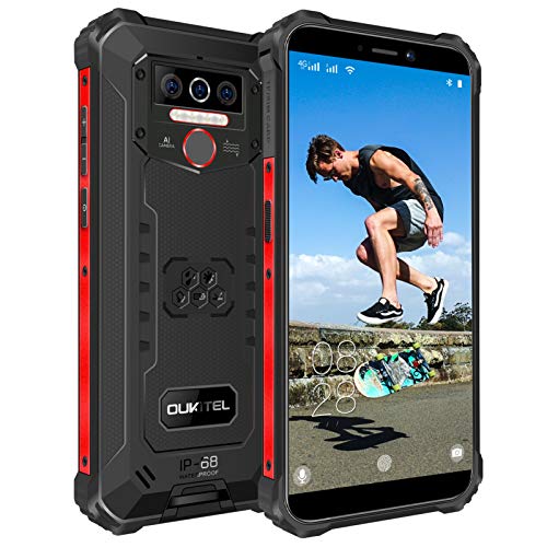 OUKITEL WP5 Pro Android 10 Rugged Smartphone in Offerta,Dual 4G IP68 Outdoor Smartphone Robusto,4+64GB Impermeabile Antiurto,8000mAh Batteria,5.5