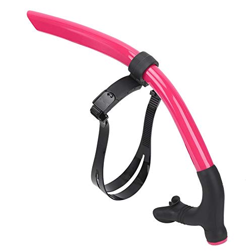 Caredy Snorkel Frontale, Snorkel Anteriore Tubo Respiratorio Nuoto Rimovibile Nuotatori Subacquea Attrezzatura per Lo Snorkeling Maschera Intera per Snorkeling Formazione Subacquea(Rosa)