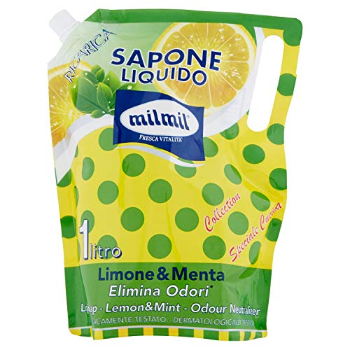 Mil Mil Sapone Liquido Limone e Menta in Busta Ricarica - 1000 ml