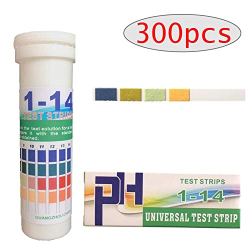 Fall Strisce reattive PH, Universale PH Strisce, tornasole for acida alcalina Test, PH 1-14 Campo di Misura, Cloro Totale, Cloro Libero, alcalinità Totale (300 Pz}