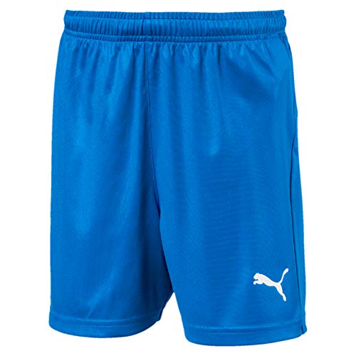 PUMA Liga Core Football Jr, Pantaloncini Unisex-Bambini, Blu (Electric Blue Lemonade/White), 152