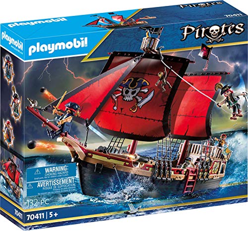 Playmobil Pirates 70411 - Galeone dei Pirati, dai 5 anni